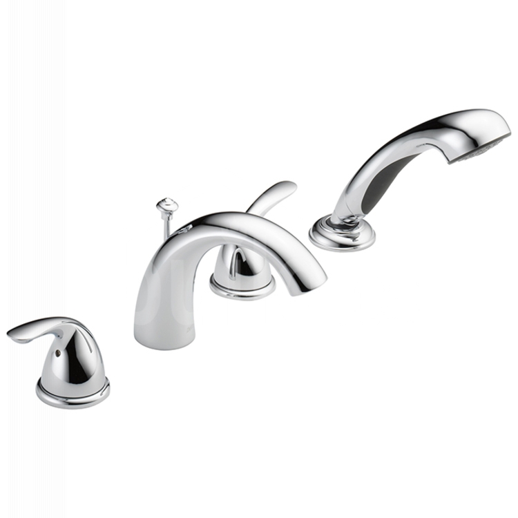 T4705 Delta T4705 Classic 4 Hole Roman Tub Faucet With Hand